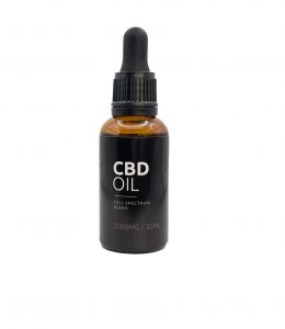 A bottle of premium CBD Oil 1000mg 15ml hemp tincture from Top THC Shop.