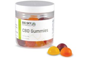 A bottle of premium broad-spectrum Big Sky Botanicals oil from Top THC Shop.