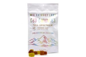A bottle of premium Extract Labs broad-spectrum oil from Top THC Shop.